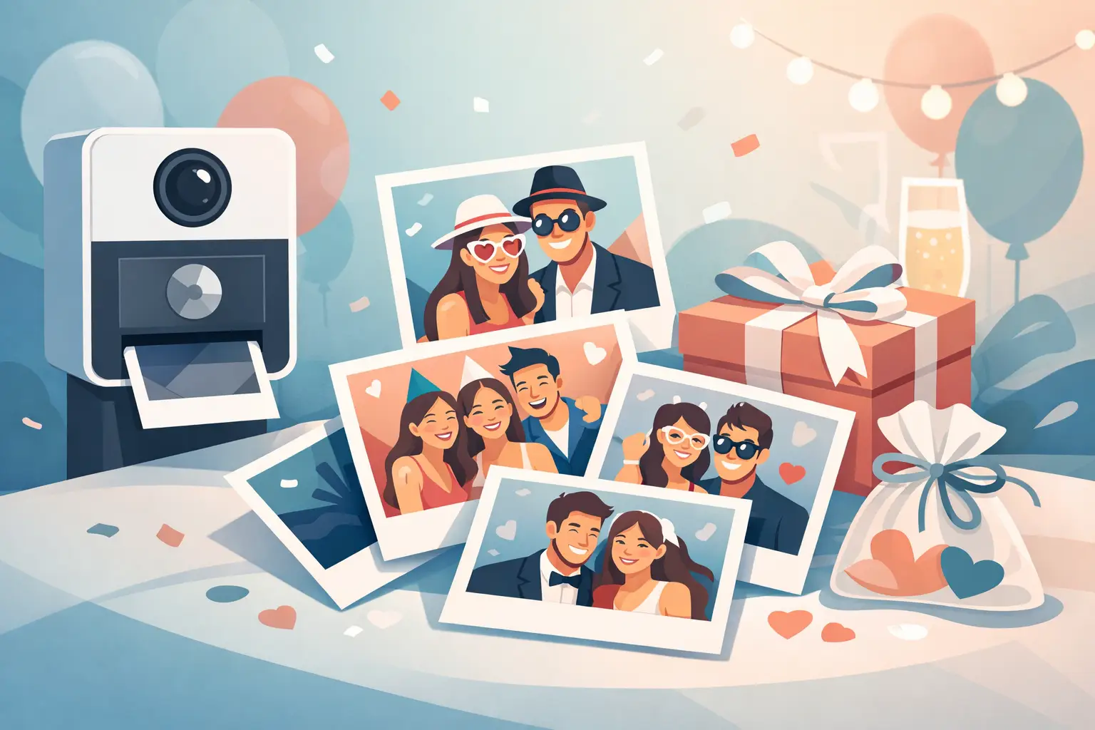 Fotobox-Ausdrucke als Gastgeschenk für deine Feier