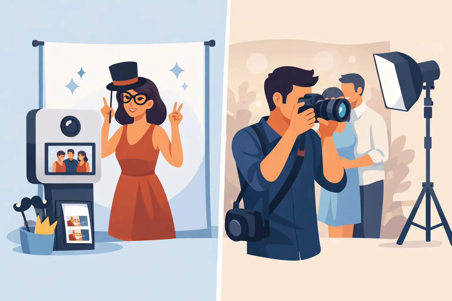 Fotobox oder Fotograf - was passt besser?