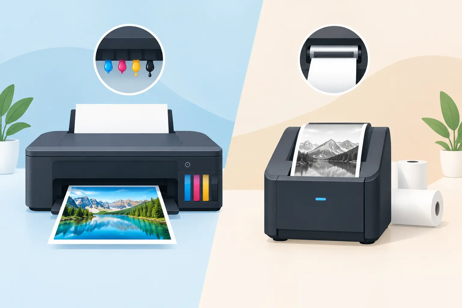 Fotodrucker Tintenstrahl versus Thermodruck